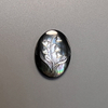 Corte de imagen de cabujón ovalado de nácar Natural para diseño de colgante, fabricación de incrustaciones, joyería de mujer de concha negra de alto espesor 