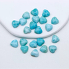 Cabujón de corazón pequeño de nácar Natural para diseño de pendientes, joyería de piedra azul, incrustaciones de frijoles, collar, forma de estrella, cosas cortadas 