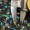 Forma de trébol de nácar Natural, corte de cara lisa para pendientes, diseño de concha de abulón, joyería colorida, collar, frijoles 