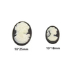 Diseño de camafeo de nácar Natural para colgante de cara de mujer, corte en relieve de gran tamaño, joyería colorida, forma ovalada de concha blanca 