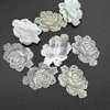 Flor de rosa de nácar Natural para mujer, corte fino para diseño de pulsera, joyería hecha a mano, fabricación de relojes, concha negra 