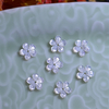 Pendientes de concha blanca con corte de flor de nácar Natural, diseño para joyería, diseño de mujer, cuentas de pulsera hechas a mano