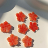 Diseño de collar de corte de flor de concha de color naranja de nácar Natural, fabricación de piezas de cuentas de joyería para mujer, diseño de pulsera