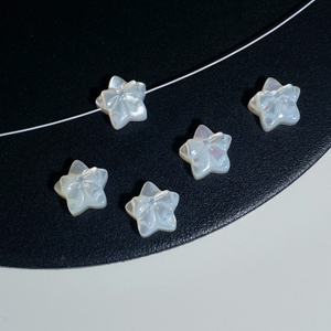 Diseño de forma de estrella de nácar Natural tallado para fabricación de collares de joyería cabujón joyería de mujer anillos de diseño de moda