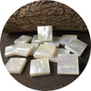 Corte de forma cuadrada de nácar Natural, alto espesor para fabricación de colgantes de joyería, diseño de pendiente de forma ovalada de concha blanca 