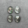 Iconos de corte de forma ovalada de nácar Natural, colgante con imagen de cara de mujer, piezas de incrustación de camafeo de concha blanca, diseño de collar