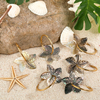 Pendiente de flor de nácar Natural, joyería de diseño, pendiente negro, fabricación de flores, pulsera, diseño de concha y collar de gran tamaño 
