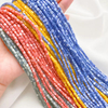 Cuentas de joyería de nácar Natural, diseño de forma de tubo redondo, cadena de tamaño pequeño, fabricación DIY, color amarillo y verde para diseño de mujer