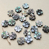 Corte de frijoles pequeños de nácar Natural para diseño de cadena con tallado de doble cara en forma de flor, cosas bonitas para joyería de mujer 