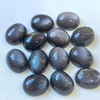 Anillos de corte de cabujón ovalado de nácar Natural, diseño de incrustaciones, fabricación de piedra de obsidiana, frijoles pequeños, joyería para mujer con cabujón