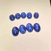 Corte de forma ovalada de nácar Natural para pendientes, diseño de joyería para mujer, piedra azul, diseño de cabujón, piedra lunar 