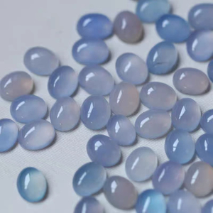 Cabujón pequeño de nácar Natural con forma ovalada para anillos, diseño de incrustaciones, fabricación de joyas de ágata azul para mujer con ópalo de frijoles pequeños