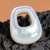 Colgante grande de perla Natural para mujer, cabujón pequeño con forma de bomba, diseño de joyería, doble cara, concha negra 