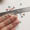 Pendientes de diseño de incrustaciones para mujer, joyería de mujer con forma de mariposa de nácar Natural, corte de frijoles pequeños, concha de abulón, cara brillante 