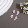 Natural Madre de perla rosa frijoles diseño animal cortando cosas bonitas diseño de gato para la fabricación de collares piezas pequeñas joyería de regalo de niña