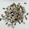 Natural Madre de perla forma ovalada corte cabujón cuarzo ahumado fce corte para anillos incrustaciones haciendo joyería de mujer frijoles de cristal gris