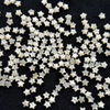 Corte en forma de estrella pequeña de nácar Natural para hacer collares, cara de bombe, cabujón, concha blanca para joyería DIY con frijoles