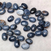 Natural Madre de perla pequeño cabujón forma ovalada azul gris piedra joyería incrustación piezas de diseño anillos diseño haciendo diseño de collar