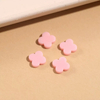 Forma de trébol de nácar natural, corte de frijoles pequeños para incrustaciones de pulsera, diseño de flores de piedra colorida, collar de moda para mujer 