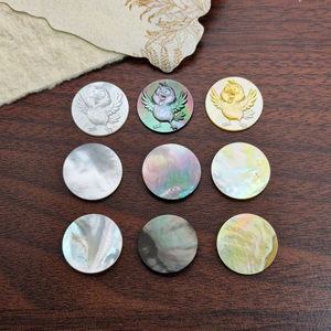 Diseño de imagen de nácar natural, corte de cabujón pequeño para colgante, incrustación, diseño en relieve, imagen de pájaro, collar de mujer 