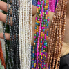 Corte en forma de arroz de nácar Natural para diseño de collar, fabricación de piezas de frijoles pequeños de concha colorida, pulsera de mujer, fabricación DIY