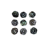 Forma de flor de nácar Natural, corte de concha negra, frijoles pequeños de doble cara para mujer, joyería, piezas DIY, uso de collar 