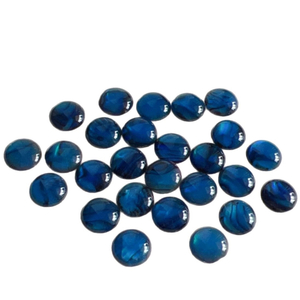 Cabujón redondo de nácar Natural para diseño de anillos, fabricación de concha de abulón, color azul, frijoles pequeños, diseño de incrustaciones de joyería para mujer