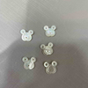 Pendientes con forma de flor de nácar Natural para mujer, diseño de animal cortado, diseño colgante, imagen bonita de concha blanca 