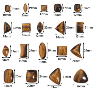 Corte de cabujón de nácar Natural para anillos, diseño de ojos de tigre, piedra, forma cuadrada, fabricación de joyas, diseño, incrustaciones de collar
