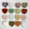 Natural Madreperla gran forma de corazón corte cara plana piedra de cristal ágata roja joyería incrustación haciendo colgante piedra blanca colorida