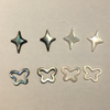 Pendientes de corte de flores de nácar Natural, joyería de diseño, fabricación de collares de cuentas para mujer, piezas de bricolaje, joyería con incrustaciones de cabujón