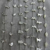 Corte de forma de animal de nácar Natural para joyería, diseño de collar, cadena de moda para mujer, forma de perro, gato o conejo