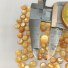 Cabujón pequeño de nácar Natural para mujer, color amarillo, para incrustaciones de anillos, collar de mujer, piezas de forma redonda, diseño de bomba 