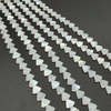 Diseño de collar de nácar Natural, piezas de joyería de concha blanca de cara lisa de forma redonda para forma rectangular para cadena 