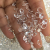 Anillos de mujer con forma ovalada de corte de cara de nácar Natural, diseño de pendientes pequeños de frijoles, diseño de cabujón de cristal blanco 