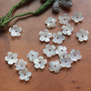 Pendientes de nácar Natural, diseño de corte de flores pequeñas para mujer, fabricación de joyas, frijoles con piezas de cadena hechas a mano, anillos 