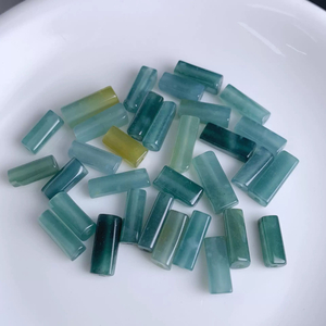 Corte de forma cuadrada de nácar Natural para hacer cadenas, piedra de jade, frijoles pequeños, joyería, fabricación de collares, diseño DIY 
