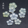 Pendientes de corte de flor de nácar Natural, diseño de material de jade, calcedonia, anillos pequeños de frijoles, diseño de incrustaciones, fabricación de joyas 