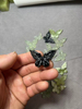 Natural nácar forma de mariposa corte ágata piedra joyería colgante diseño collar fabricación jade forma animal tallado 