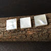 Corte de forma cuadrada de nácar Natural, alto espesor para fabricación de colgantes de joyería, diseño de pendiente de forma ovalada de concha blanca 