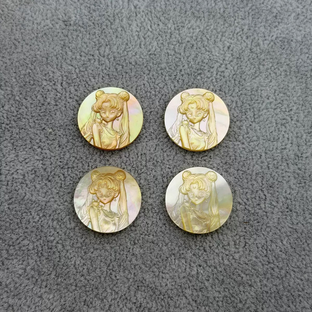Iconos de corte de forma ovalada de nácar Natural, colgante con imagen de cara de mujer, piezas de incrustación de camafeo de concha blanca, diseño de collar