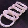 Diseño de pulsera de nácar Natural para mujer, fabricación de joyas, concha blanca, forma cuadrada, corte de piedra de moda DIY hecha a mano 