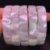Diseño de pulsera de nácar Natural para mujer, fabricación de joyas, concha blanca, forma cuadrada, corte de piedra de moda DIY hecha a mano 