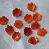 Pendiente con diseño de hoja roja de perla Natural para mujer, joyería artesanal, concha roja, cuentas de corte hechas a mano, colgante pequeño