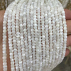 Collar de nácar Natural, diseño de forma redonda, rectángulo, color marrón, cadena para mujer, fabricación de cuentas de moda, piezas de joyería 