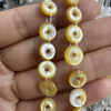 Collar de cuentas pequeñas de cabujón redondo con diseño de forma circular de nácar Natural para hacer joyas, diseño de colgante, concha negra