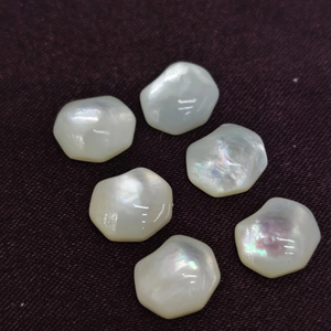 Anillos de nácar Natural, joyería de corte de cabujón, incrustaciones, diseño de colgantes, piezas pequeñas de concha blanca, diseño de forma cuadrada