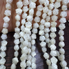 Tallado de flor de rosa de nácar natural para la fabricación de collares, joyería de diseño, pulsera de corte de doble cara, cuentas pequeñas de cabujón DIY