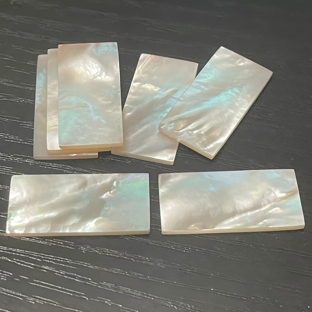Materia prima de corte rectangular de nácar Natural para hacer joyas, incrustaciones de concha colorida, tamaño más grande, cara lisa cuadrada 