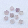 Cuentas pequeñas de nácar Natural, amatista para mujer, diseño de pulsera, fabricación de piezas de joyería de cristal de doble cara, cabujón de flores DIY 